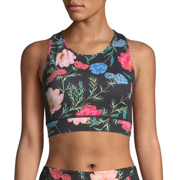 KATE SPADE Blossom Floral-print Racerback Bra - Picture 1 of 4